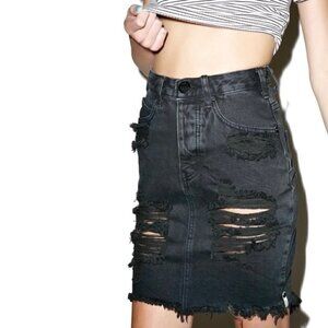 ONE Teaspoon | Fox 2020 Denim Skirt 25